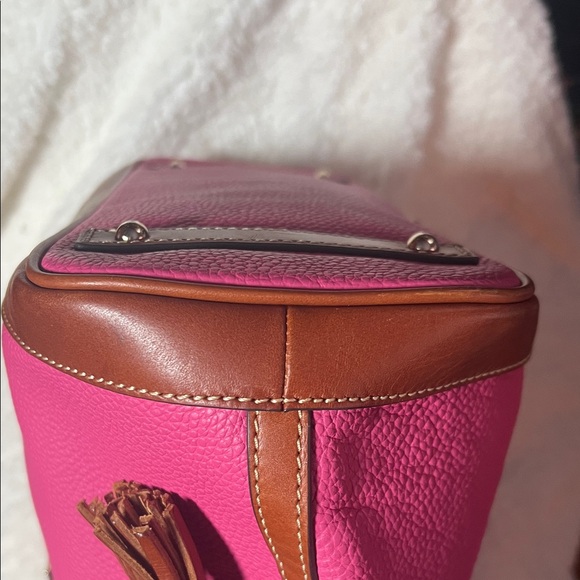 Dooney & Bourke pink and Brown Leather Tote - Picture 5 of 9
